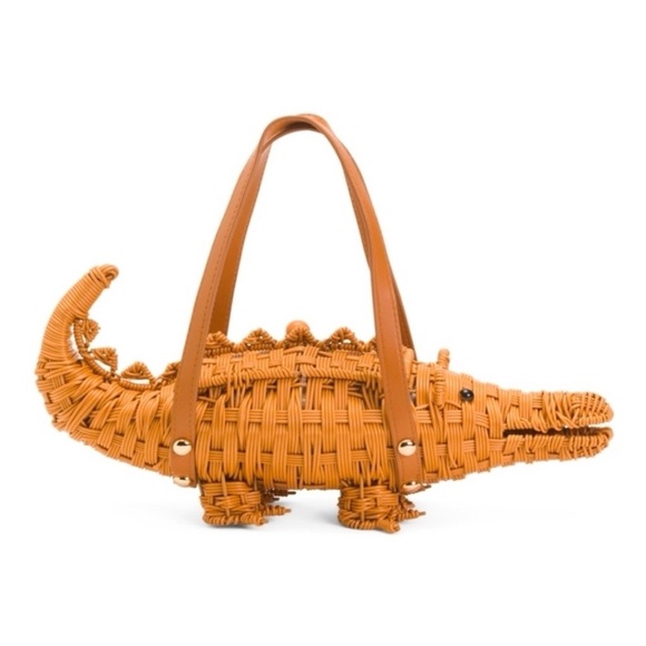 Tommy Bahama Handbags - Tommy Bahama | Wicker Woven Crocodile Handbag Purse